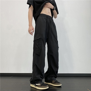 抖音品质夏季新款潮流拉链口袋宽松休闲裤B315-K24211-特p35控68图片