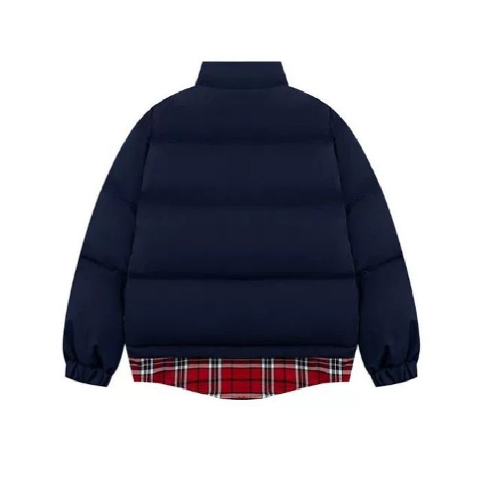 高质量【可二开压图】美式假两件格子棉服外套情侣棉衣MZ2208-P85,男装棉衣,电商B245