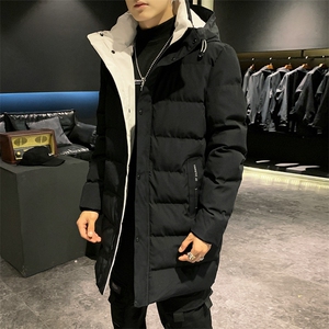 2021新款韩版潮流棉服棉袄冬季中长款棉衣男装外套DS612T图片