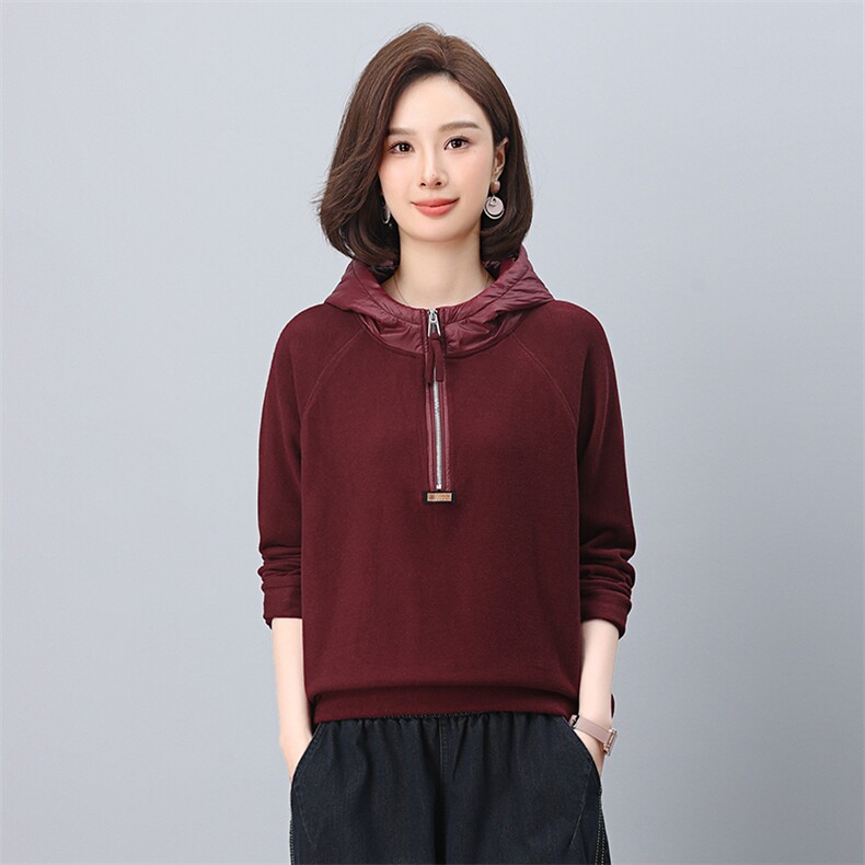 叶笙衣1188德绒连帽拉链卫衣,女装卫衣/绒衫,叶笙衣