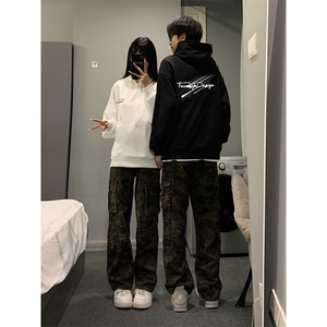 抖音得物供货 可提供视频 春装重磅美式宽松连帽卫衣DL3003图片