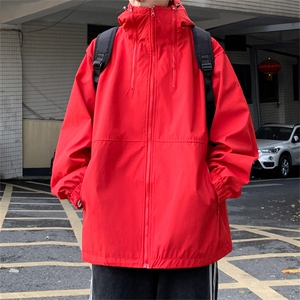 JK105/P65春装新款现货防水冲锋衣男外套连帽运动夹克宽松大码图片