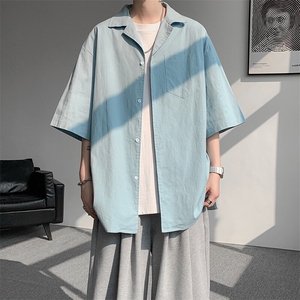 8XL-M亚麻短袖衬衫男夏薄款宽松休闲百搭大码半袖衬衣DC28002P50图片