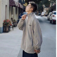 夹棉麂皮绒立领宽松ing百搭外套男士衣服日系夹克外套W629，男装夹克，星座1116A-1（原606A）