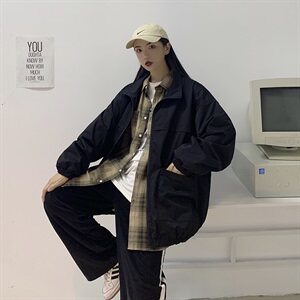 518-J 秋季中性夹克男女外套韩版港风潮流百搭图片