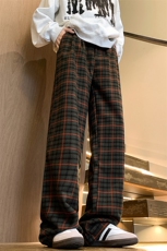 冬季新款加厚毛呢格子拖地裤羊毛10%涤纶90%225-2-20832-P48，男装休闲裤，星座225-2