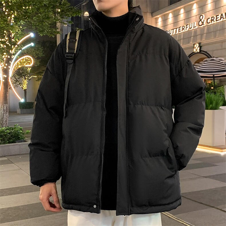 特批P45无差价冬款港风立领棉衣外套男美式潮牌大码保暖棉袄M2911图片