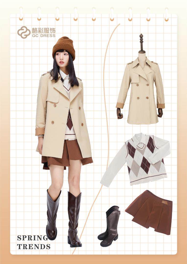 2023春装新款风衣气质款，女装风衣，千浪依族