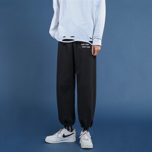 秋冬宽松字母休闲裤九分裤卫裤X715 WK512 P45 控68图片