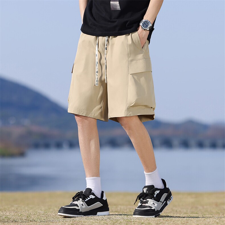 M-8XL夏季宽松大码冰感工装短裤五分裤XZ109-K2358-P38,男装牛仔裤,星座109
