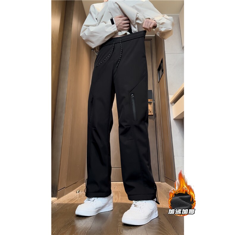 冬季机能褶皱拉链防水冲锋裤K23555-p50控68加绒K23555JR-p60控78图片