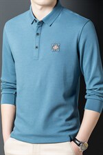 CA823钱塘2020-2中青年男士春秋薄款时尚休闲长袖T恤P62，男装T恤，钱塘207-2