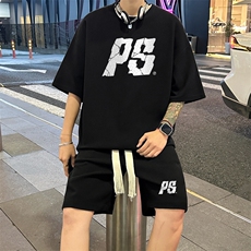 套装！华夫格套装短袖T恤短裤男TZ214-特P38，男装牛仔裤，电商B367
