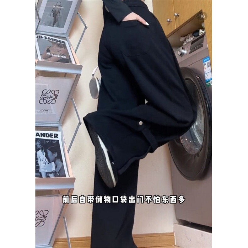 新款2025运动裤男女美式cleanfit直筒休闲裤解构弯刀阔腿卫裤,男装休闲裤,星座601-1