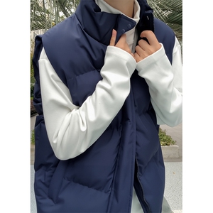 现货5W件冬季三防boxy短款立领棉衣马夹外套男女加厚马甲保暖棉服图片