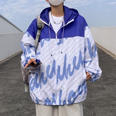 夏季男女防晒衣薄款潮流拼接速干帅气防紫外线外套A406F209P65，男装夹克，星座309（原A406）