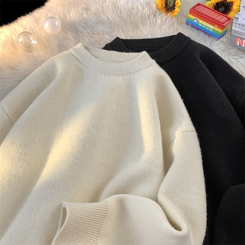 2024男士圆领纯色针织毛衣男A367M2402特P35控68加绒45控78，男装针织衫/毛衣，电商A367