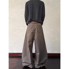 做旧立体裁剪弯刀牛仔裤简约气质新款慵懒潮流文艺流行NZ1346，男装牛仔裤，星座516A