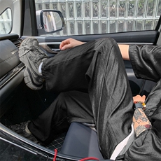 量大优供视频激光拖地直筒冰丝裤CP66-特p30，男装休闲裤，电商B371