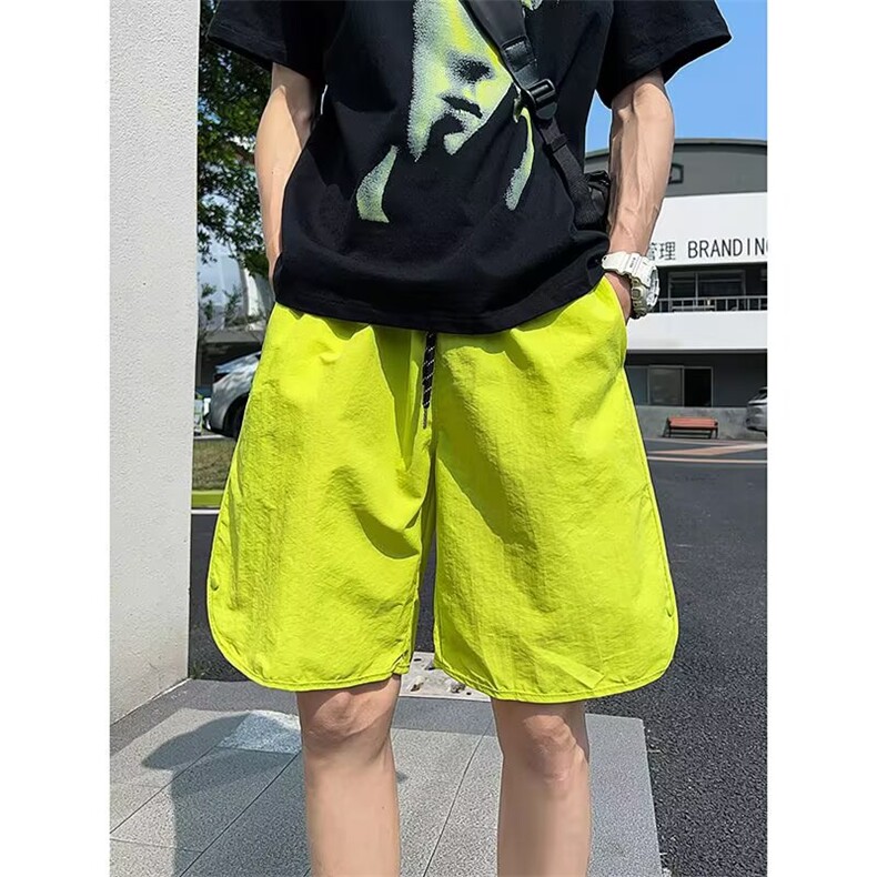 冰丝短裤男生夏季薄款直筒运动中裤青少年帅气大童休闲五分裤子潮图片