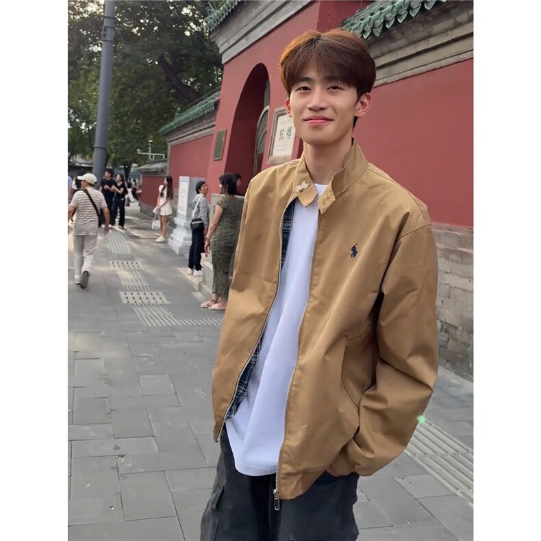小马刺绣外套男秋季痞帅棒球服美式cleanfit哈灵顿行政夹克JKX03图片