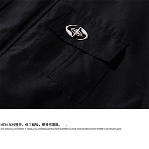 1美式复古金属飞机扣可拆卸胸针大码M-5XL夹克男JK77769P85控118图片