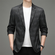男士2023秋季新款长袖外套便服纯色青年宽松西装西服HBDH911-P165，男装西服，电商B212（原钱塘6029）