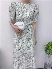 2022年夏季新款收腰连衣裙，女装连衣裙，Bella(2F)