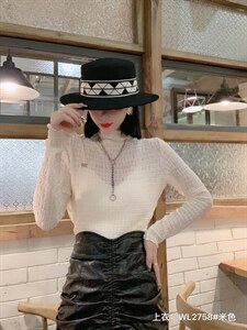 2021年冬季加厚蕾丝修身显瘦气质打底衫现货大量供应,其它,婉伦