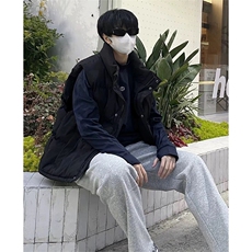 现货5W件冬季三防硬挺boxy短款立领棉衣马夹外套加厚马甲保暖棉服，男装棉衣，电商A443