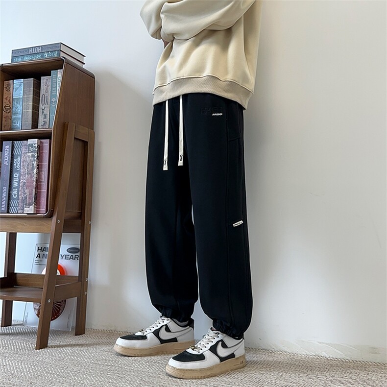 冬季加厚休闲裤2025新款港风休闲潮牌裤子XZ301B-2-CK718P38,男装休闲裤,星座301B-2（原A443-1）