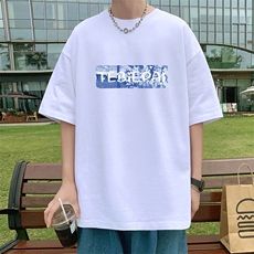 T560P26夏季新品港风高街美式短袖T恤宽松ins重磅纯棉体恤，男装T恤，星座304A