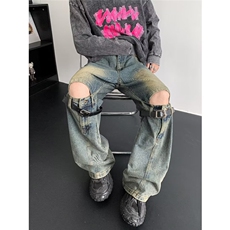 青春流行ins男直筒水洗牛仔裤Y9067P55，男装牛仔裤，星座1116-2