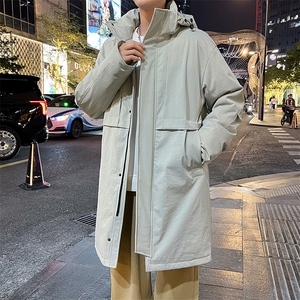 大码中长款连帽风衣保暖大棉袄外套7516-P135控228图片