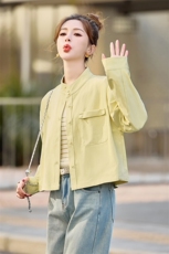 小个子牛仔短外套女2026春秋薄款衬衫宽松休闲开衫背心上衣，女装短外套，微微衣阁