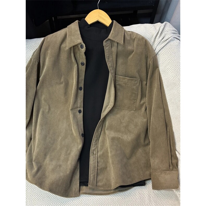 灯芯绒衬衫1302-GC23-P40成分100聚酯纤维，男装衬衫，星座1302