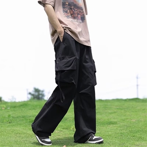 工装裤男时尚潮牌宽松休闲裤百搭青春流行阔腿直筒长裤K01150-P40图片