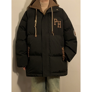 冬季宽松/假两件休闲外套潮加厚棉衣XZ102B-1M2681-P125图片