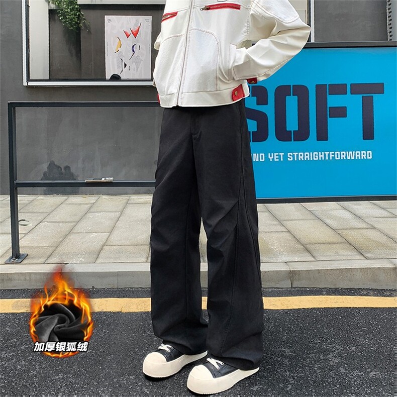 网图慎用扎染褶皱大码加绒银狐绒微喇裤K24004J加绒-特P58控108,男装卫衣,电商A001-1