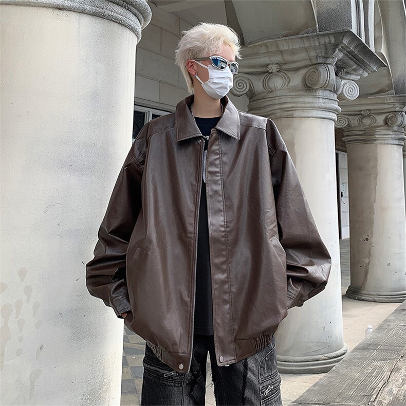 Wt8534-P62美式复古机车宽松型皮衣夹克，男装夹克，星座1501-1