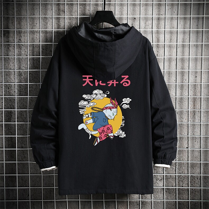 JK41012-P85 加棉款-P115 纯棉连帽夹克男士大码工装夹克男 网格图片