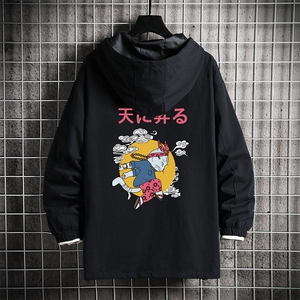 JK41012-P85 加棉款-P115 纯棉连帽夹克男士大码工装夹克男 网格图片