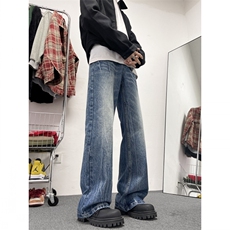 美式高街小众牛仔裤男个性百搭休闲裤N6009/P45，男装牛仔裤，电商D202-1