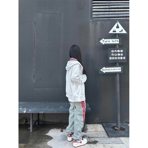 【有货】三条杠条纹牛仔裤男女款美式vibe风裤子G8512WW-特P55图片