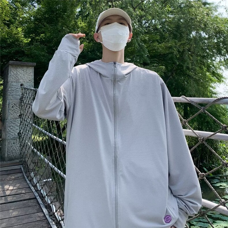 新款防晒衣男夏季冰丝轻薄透气户外钓鱼骑车防晒服W9254P35,男装夹克,星座1116-2