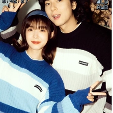 日系复古撞色条纹圆领针织衫男女慵懒风百搭情侣套头毛衣，男装针织衫/毛衣，星座506A