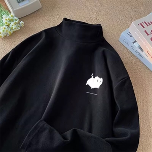 双面德绒磨毛半高领打底衫保暖长袖卫衣百搭T恤上衣XT216-P23网图