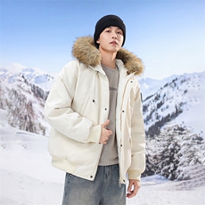 美式连帽大毛领冬季加绒加厚棉衣男士设计感棉服HY2005-特P105，男装棉衣，星座610B-1