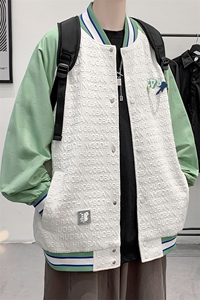 2023秋上新潮流棒球服男女中性风韩版简约刺绣夹克外套 8013-P95图片