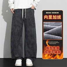 纯棉迷彩弯刀裤男士休闲裤美式宽松直筒阔腿裤Z2588-P55/加绒P65，男装卫衣，星座509